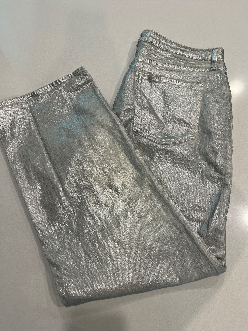 Women’s  Metallic Silver Jeans
